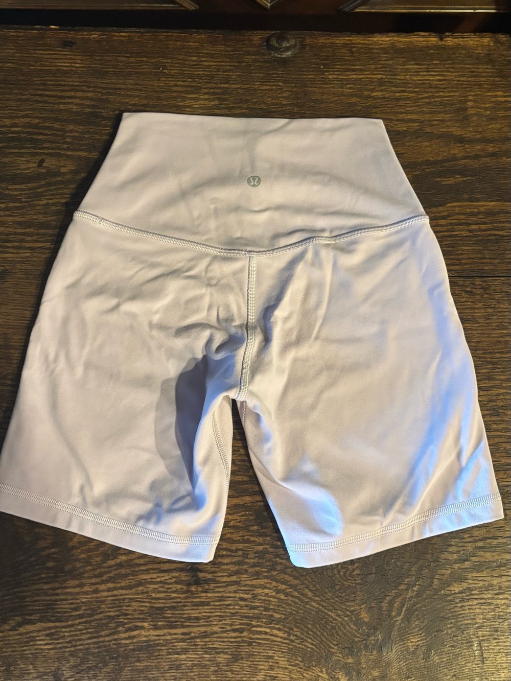 High-Waist Women’s Active Biker Shorts — silver blue lavender LW7AYMT size 2